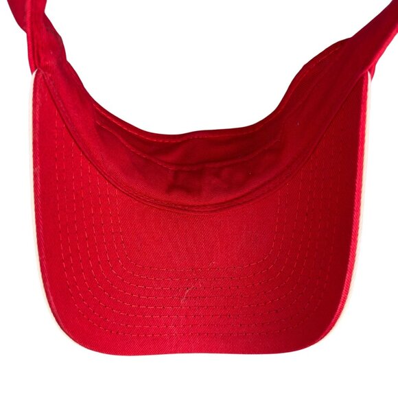 Tampa Bay Buccaneers Visor Hat Adults One Size Red With NFL Logo Strapback - Picture 9 of 11